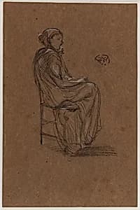 Female Figure, Seated by James McNeill Whistler (1834-1903)