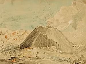 Figures Near Volcano by Miner Kilbourne Kellogg