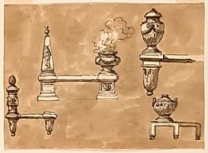 Fireplace fenders by Giuseppe Barberi, Italian, 1746–1809