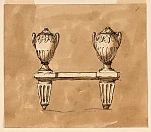 Fireplace fenders by Giuseppe Barberi, Italian, 1746–1809