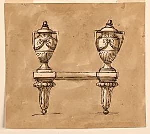 Fireplace fenders by Giuseppe Barberi, Italian, 1746–1809