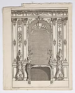 Fireplace Wall Elevation by Jean Mariette, French, 1660–1742