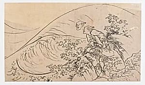 Fisherman Tossing Bait