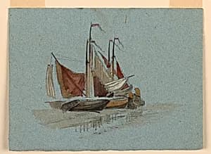 Fishermens' Sail Boats by Samuel Colman, American, 1832–1920