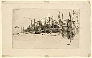 Fishing Boats, Hastings by James McNeill Whistler (1834-1903)