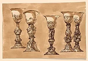 Five chalices by Giuseppe Barberi, Italian, 1746–1809