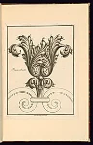 Fleuron Double by Jacques Valentin Fontaine, French, active 1740 – 1760