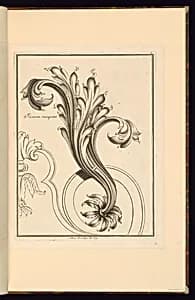 Fleuron rampant by Jacques Valentin Fontaine, French, active 1740 – 1760