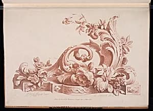 Floral Ornament Design by Pierre-Philippe Choffard, French, 1730–1809