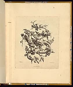 Floral Tailpiece by Jean-Jacques Bachelier, French, 1724 - 1806