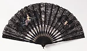 Folding fan by Unknown