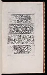 Foliate Scroll Designs by D. Antoine Pierretz, French, active 1647