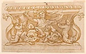 Fountain Basin by Domenico Piola, Italian, 1627 - 1703