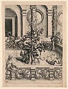 Fountain by Wendel Dietterlinn the Elder, 1551 – 1599