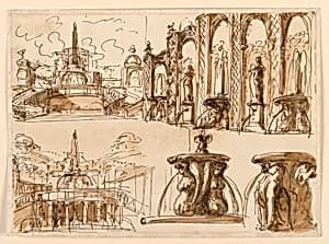 Fountains by Giuseppe Barberi, Italian, 1746–1809