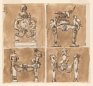 Four fenders by Giuseppe Barberi, Italian, 1746–1809