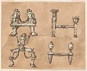 Four fenders by Giuseppe Barberi, Italian, 1746–1809