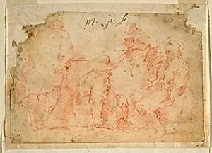 Four Figures by Domenico Gargiulo, called Micco Spadaro, Italian, 1609 - 1675