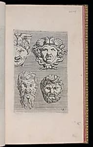Four Mask (Mascaron) Designs