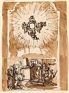 Frame of a revered small painting by Giuseppe Barberi, Italian, 1746–1809