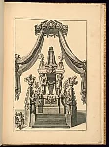 Funereal Monument by Jean Berain, the elder, French, 1640-1711