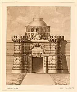 Gate with Papal Arms by Leopold Pollack, Italian, 1751 – 1806