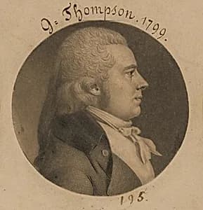 George Thompson by Charles Balthazar Julien Févret de Saint-Mémin, 12 Mar 1770 - 23 Jun 1852