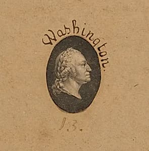 George Washington by Charles Balthazar Julien Févret de Saint-Mémin, 12 Mar 1770 - 23 Jun 1852