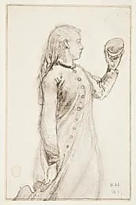 Girl Holding a Shell by Winslow Homer, American, 1836–1910