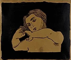Girl on Brown by Walt Kuhn