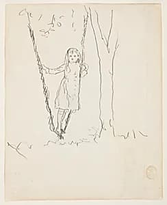 Girl Standing on a Swing by Winslow Homer, American, 1836–1910