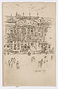Grand' Place, Brussels by James McNeill Whistler (1834-1903)