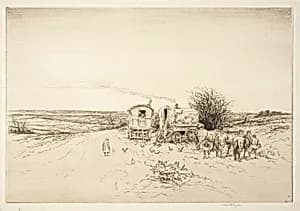 Gypsies, Epsom Downs by Kerr Eby