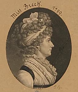 Hannah Breck by Charles Balthazar Julien Févret de Saint-Mémin, 12 Mar 1770 - 23 Jun 1852
