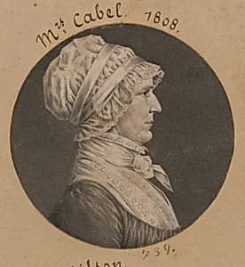 Hannah Carrington Cabell by Charles Balthazar Julien Févret de Saint-Mémin, 12 Mar 1770 - 23 Jun 1852