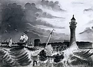Harbor Scene by Unidentified