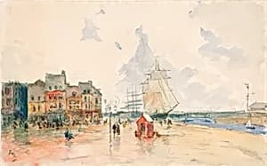 Harbor Scene by Frank Myers Boggs, French, b. Springfield, Ohio, 1855–1926