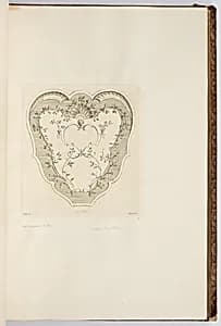 Heart Shaped Cartouche by Antoine Watteau, (French, 1684–1721)