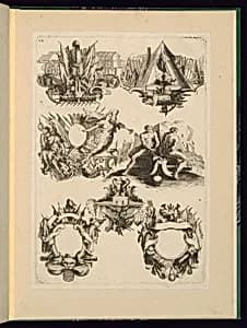 Heraldic Achievement Designs by Nicolas Guérard, French, ca.1648 – 1719