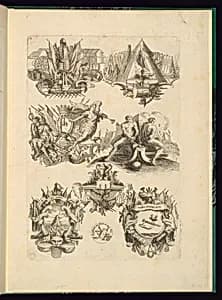 Heraldic Achievement Designs by Nicolas Guérard, French, ca.1648 – 1719
