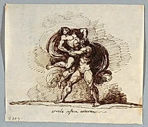 Hercules and Antaeus by Felice Giani, Italian, 1758–1823
