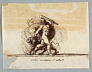 Hercules and Cerberus by Felice Giani, Italian, 1758–1823