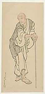 Hokusai as an old man by Unknown