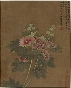 Hollyhocks by Formerly attributed to Xu Xi (active mid-10th century)