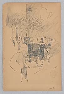 Horse and carriage by Robert Frederick Blum, American, 1857–1903