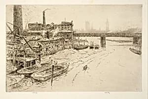 Hungerford Bridge, London by Kerr Eby