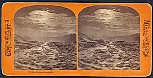 Ice Bridge--Moonlight by George E. Curtis