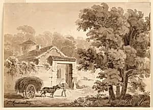 In a Village by Charles Nicolas Ransonnette, French, 1793 - 1877