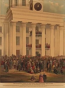 Inauguration of Davis by Strobridge Lithography Company, 1867 - 1961