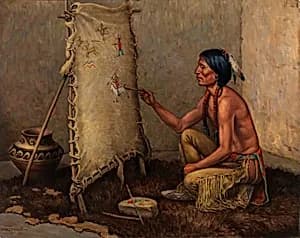 Indian Artist by Carl Moon